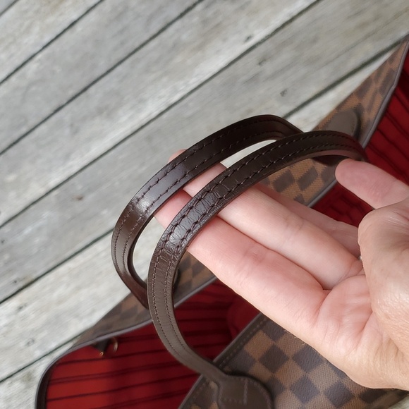 Louis Vuitton NEVERFULL MM Damier Ebene in cherry - Picture 14 of 16